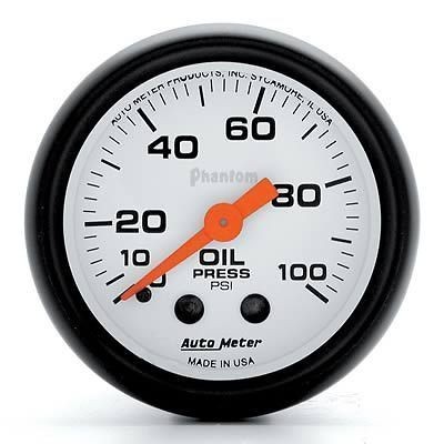 Auto Meter 5721 Phantom Mechanical Oil Pressure Gauge 2 1/16 Dia 