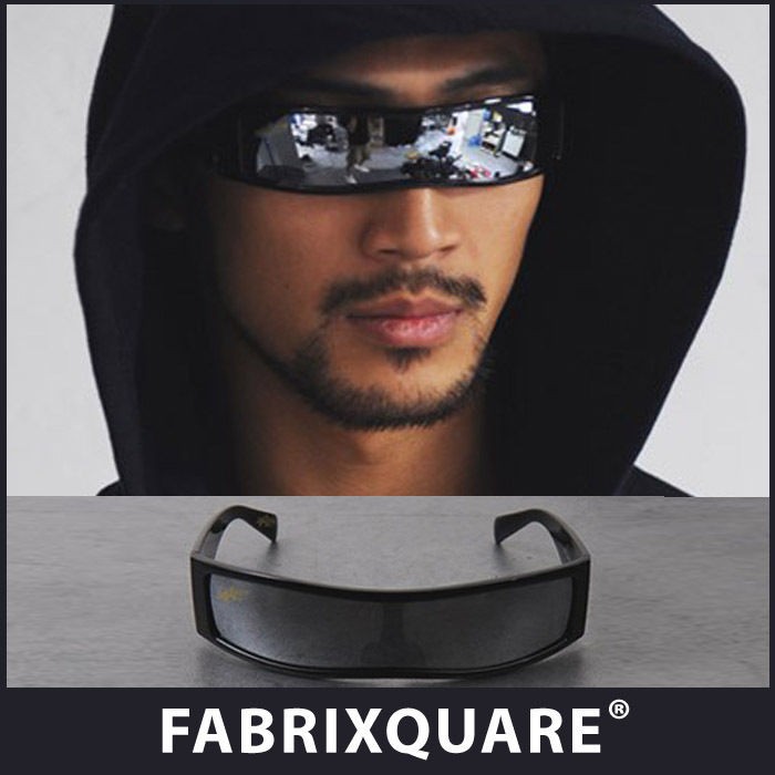 fx homme mens visor cyclops sunglass at farixquare black white