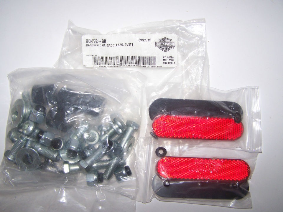 NEW HARLEY DAVIDSON FLSTS SADDLEBAG HARDWARE KIT 90492 08 WITH 