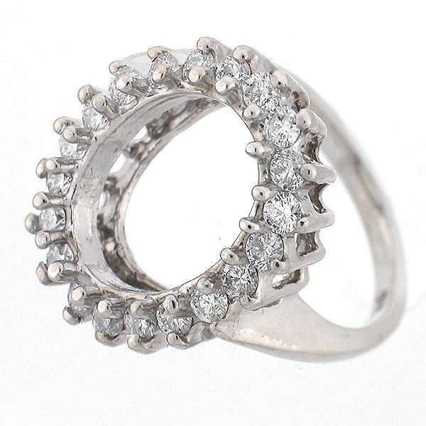 14k Princess Diana Diamond Engagement Ring Setting 1.08 CT  Kate 