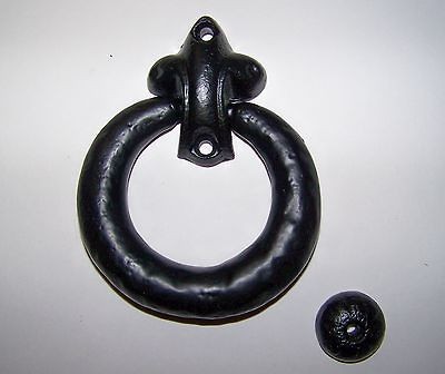 Door Knocker   Powder coated, Wrought Iron   HAMMERED FINISH HEAVY 