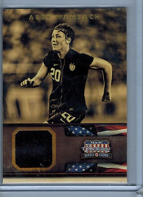 2012 AMERICANA GU JERSEY CARD ABBY WAMBACH 20/20 (SOCCER) LAST 1 EVER 