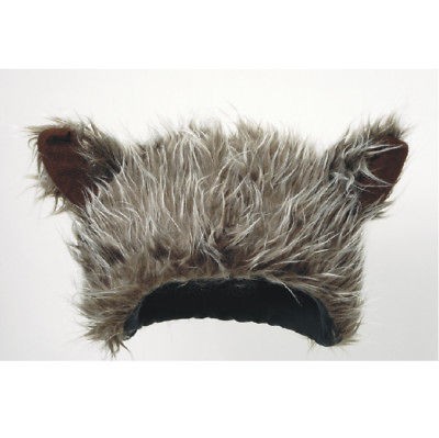 FURRY BIG BAD WOLF WEREWOLF TIMBERWOLF GREY COSTUME HAT