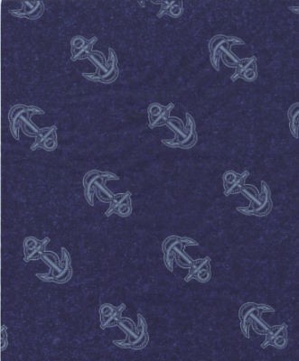 SHIP ANCHORS NAVY TISSUE PAPER WRAP  10 Large Sheets