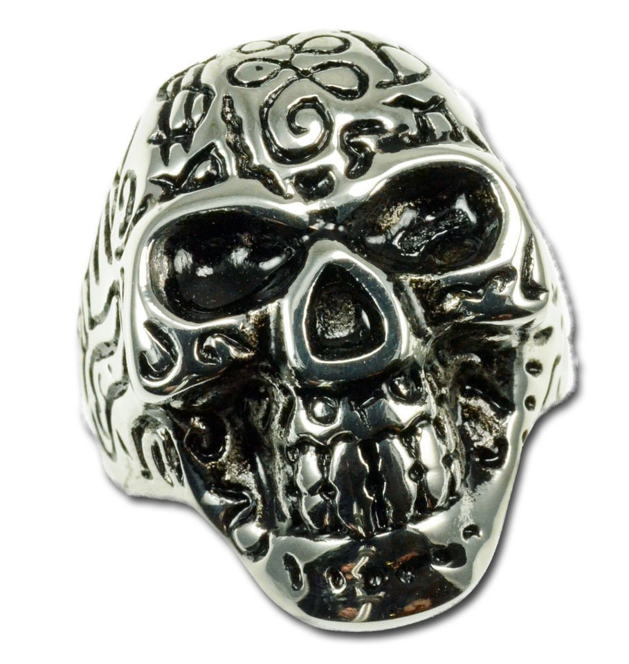   STEEL MENS SKULL RING SZ 10,11,12,13,14​,15, Sons of Anarchy biker