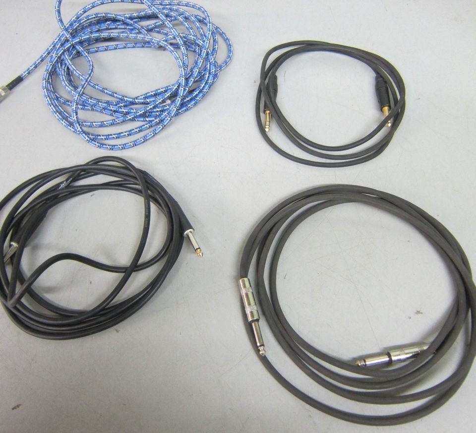   of Four 1/4 Instrument Cables Guitar Cables Fender, Monster Cable Etc