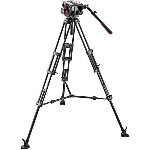 Manfrotto 509HD Video Head w/ 545BK Tripod Legs, Mid spreader & Bag 