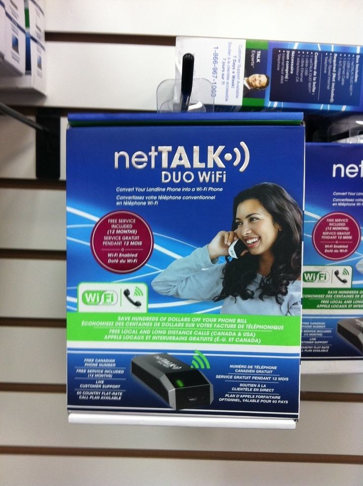 NETTALK DUO WIFI No Computer Needed   Free USA & Canada Calling   1 Yr 