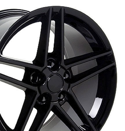 17 Corvette C6 Z06 Black Wheels Set of 4 Rims Fit SS Camaro Trans Am 