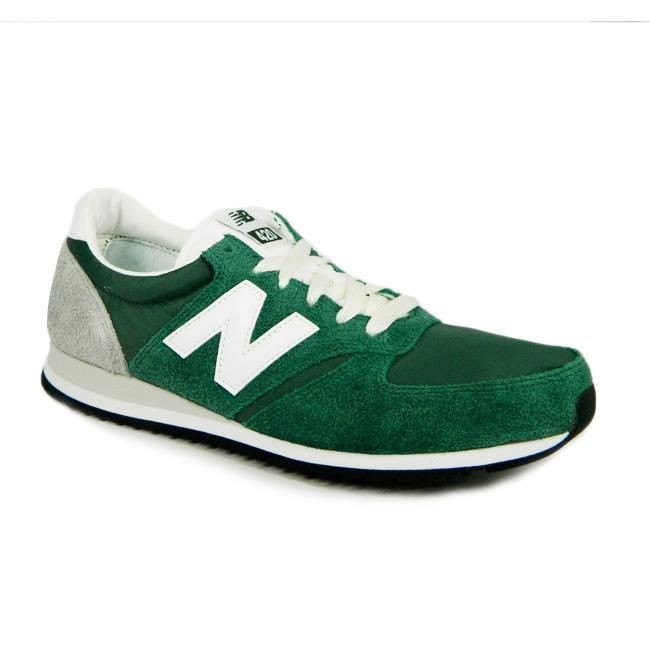 New Balance U420 Unisex Retro Lace Up Running Trainers   Green