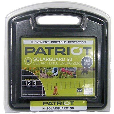 PATRIOT SOLAR GUARD 50 FENCER★ ELECTRIC FENCE ENERGIZER CHARGER 