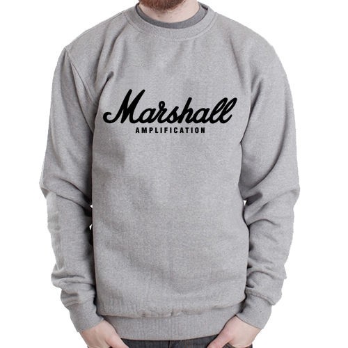 MARSHALL AMP rock guitar jvm jcm goth punk Grey Heavy Blend Crewneck 