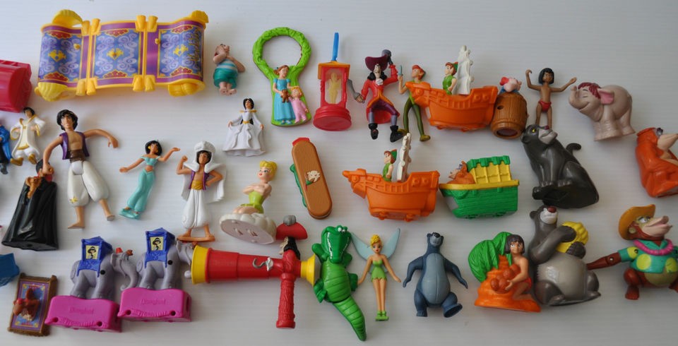 lot of 30 ALADDIN / PETER PAN / JUNGLE BOOK McDonalds FAST FOOD TOYS 