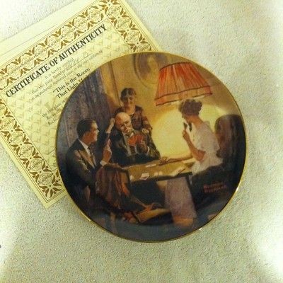 Norman Rockwell This Is The Room That Light Made Collector Plate MIB