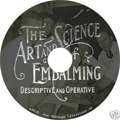 Art & Science of Embalming ~ Post Mortem Books on DVD