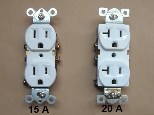 120V DUPLEX RECEPTACLE OUTLET PLUG 15 / 20 A AMP WHITE