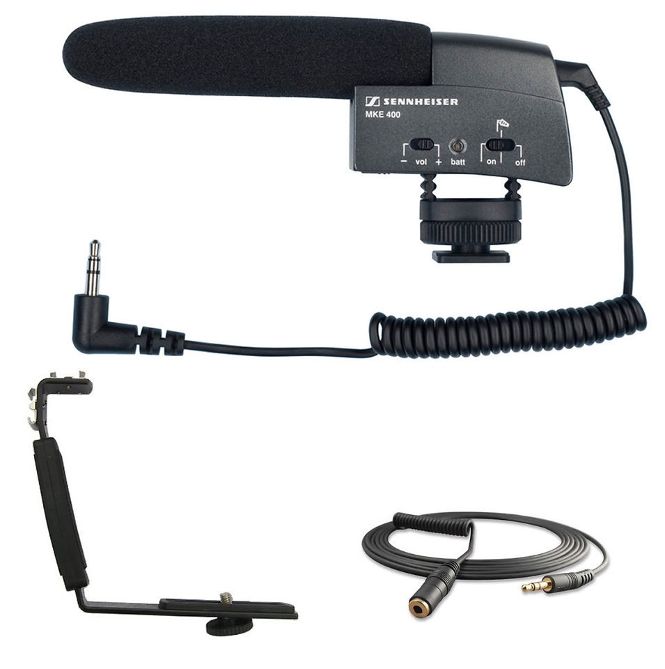   MKE 400 Mic W/ Polaroid Lighting Bracket & Rode VC1 3.5mm Cable