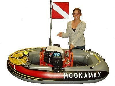 Hookah diving gas powered compressor diving rig.