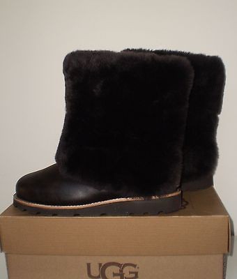 UGG Womens MAYLIN Boot STOUT (BROWN) Leather 7US NWOB MSRP $270
