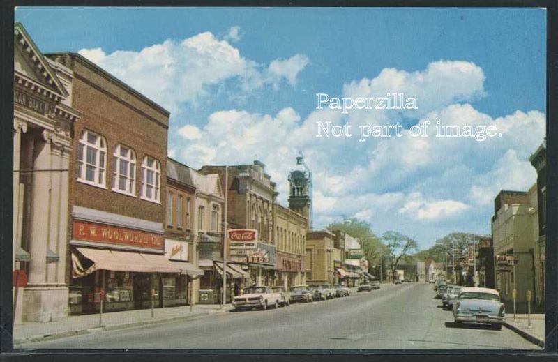 WI Merrill CHROME 1950s STREET SCENE Cars WOOLWORTH STORE Signs by 