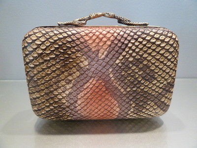 HOUSE OF HARLOW MARLEY CLUTCH OLIVE RASTA SNAKE   NWT