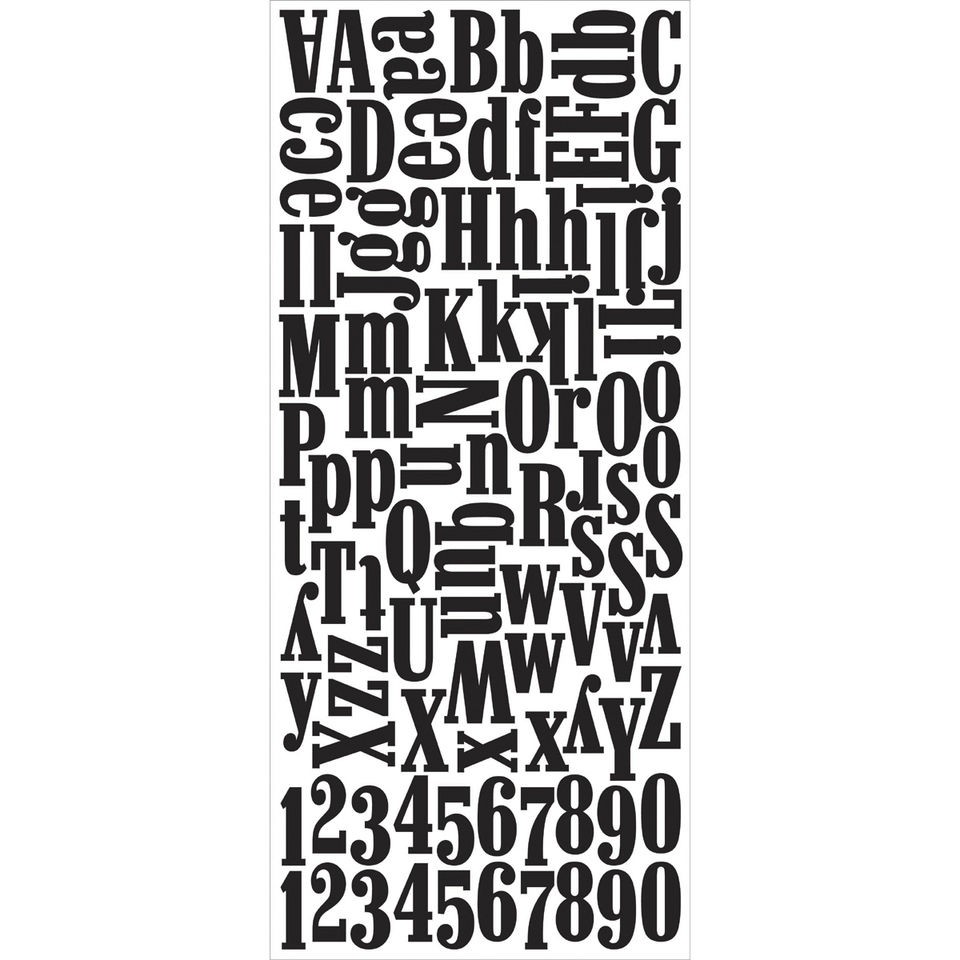 Sticko Alphabet Stickers Large Serif Foam/Black