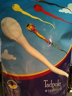 RED Premier Tadpole / Inflatable Windsock / Line Laundry Kite.