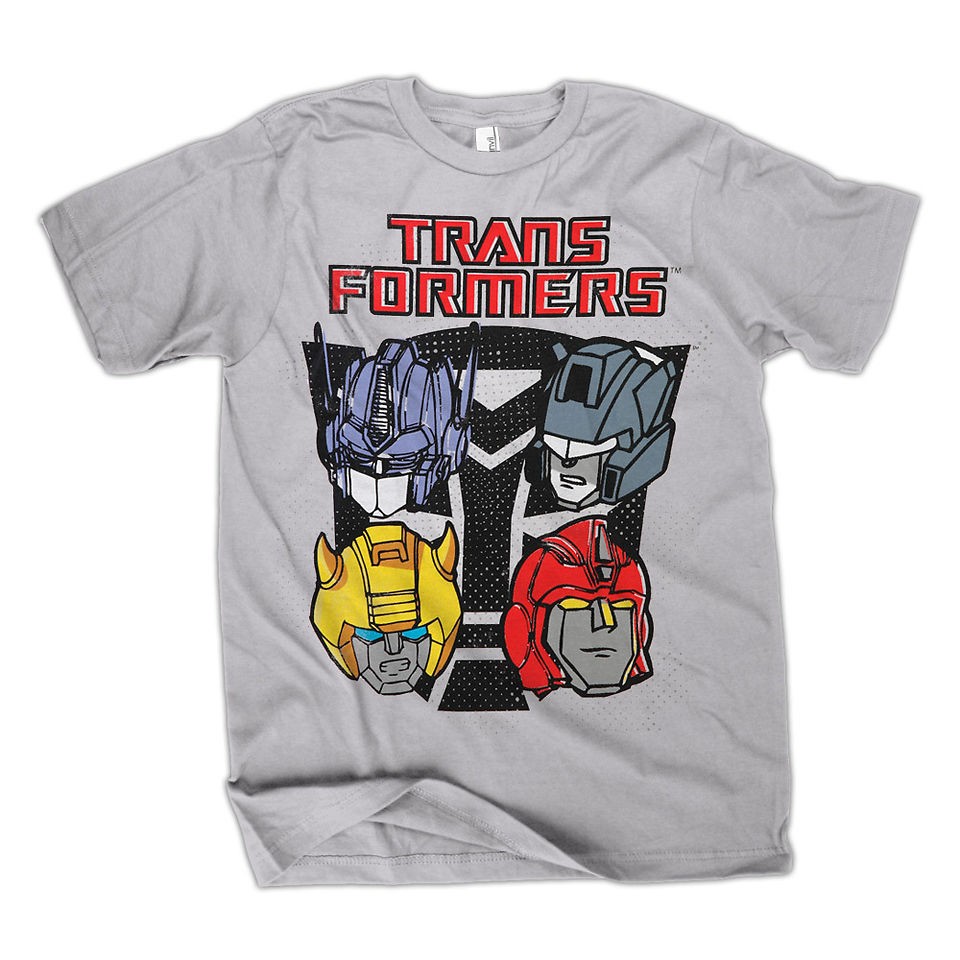 Transformers Autobot Faces Silver T Shirt