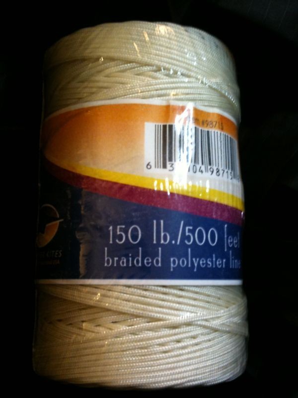 Bulk Kite Line 150Lb. X 500 Braided Polyester on Tube.