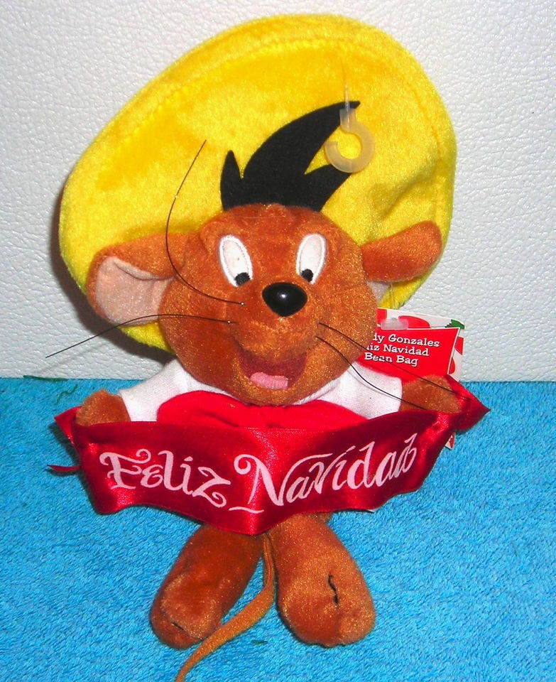 WARNER BROTHERS STUDIO STORE SPEEDY GONZALES FELIZ NAVIDAD 8 PLUSH 