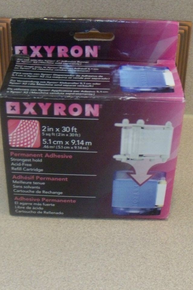 Xyron 2 Permanent Adhesive Refill Cartridge 30 feet ** NIB **