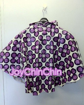 LETTER C LOVELY PURPLE SIGNATURE RAINCOAT PONCHO JAPAN RARE