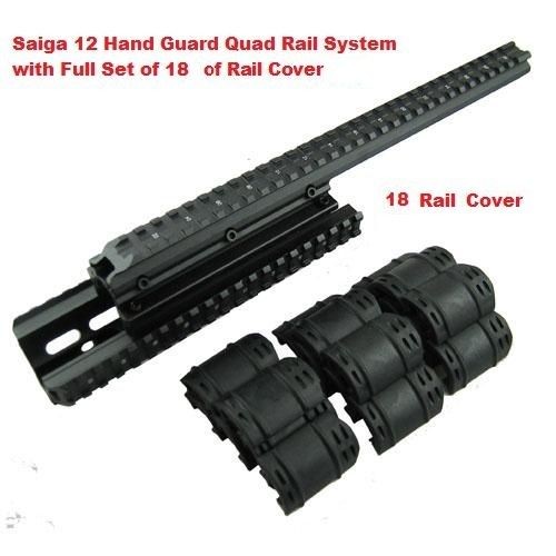 Saiga 12 Gauge Quad Rail With Covers