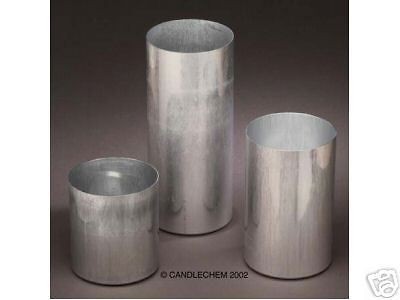 Round Pillar Seamless Aluminum Candle Molds 4 inch size (You Choose 