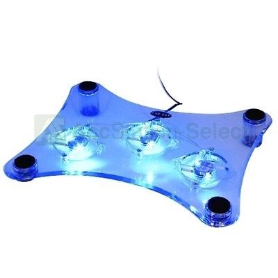 USB NOTEBOOK COOLER COOLING PAD 3 FAN FOR LAPTOP PC