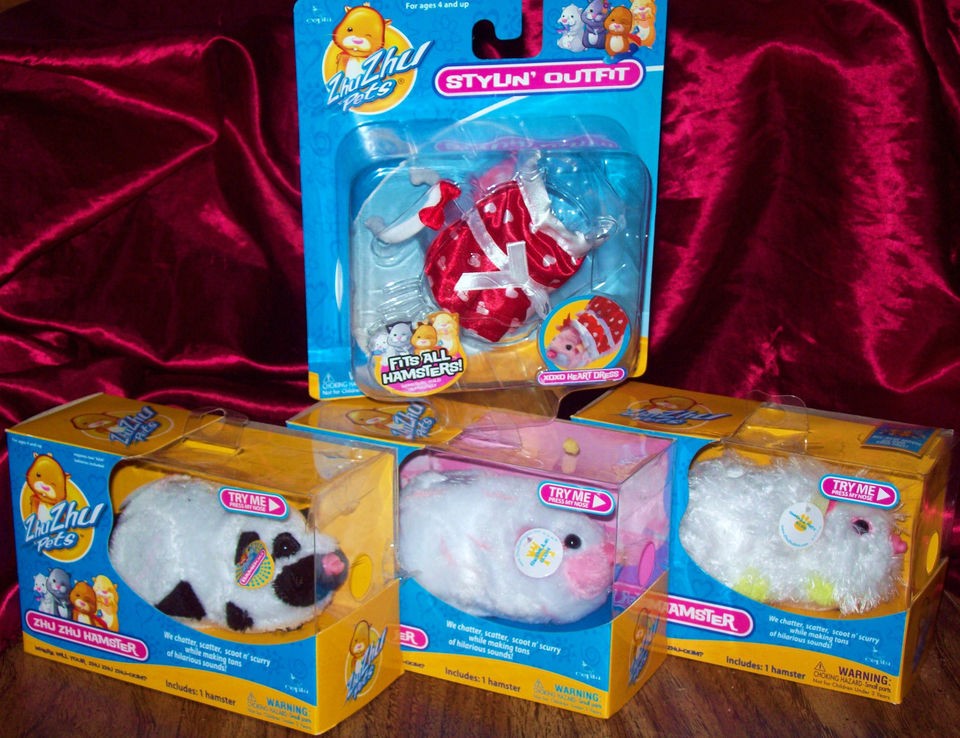 Zhu Zhu Pets Hamster + XOXO Valentines Heart Dress Love Outfit 