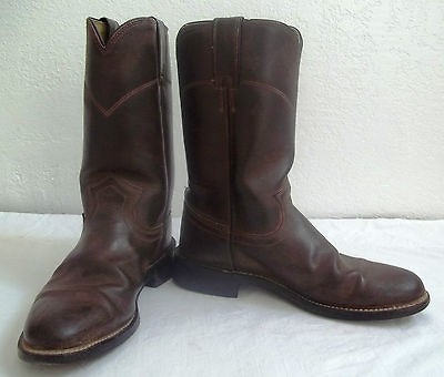 Womens/Ladies Brown Justin Basics SZ 6 1/2 Western Roper Cowboy 