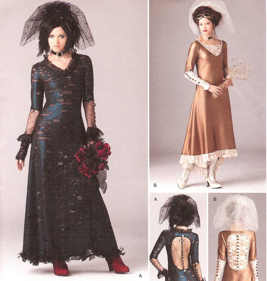 SteamPunk Bride dress PATTERN Simplicity 1772 Industrial Age 4 20 Goth 