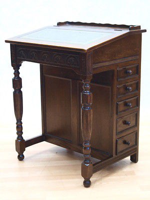 Period Style Jaycee Oak Writing Desk Davenport English Oak