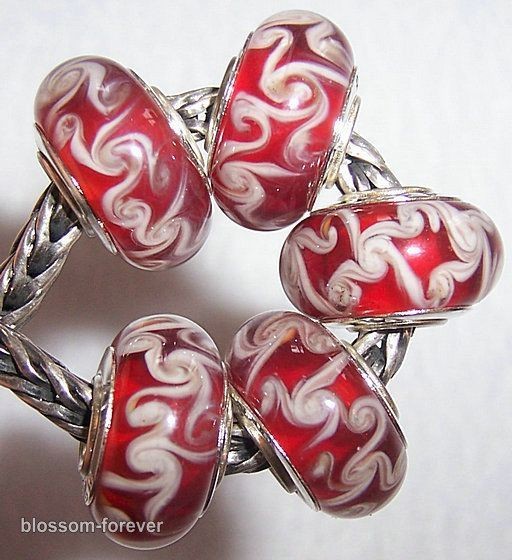   Pattern Murano Lampwork Glass Beads fit European Charm Bracelet b651