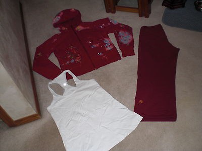 Lot of Rare lululemon Remix Hoodie, Classic Crops and Tank Top sz 8