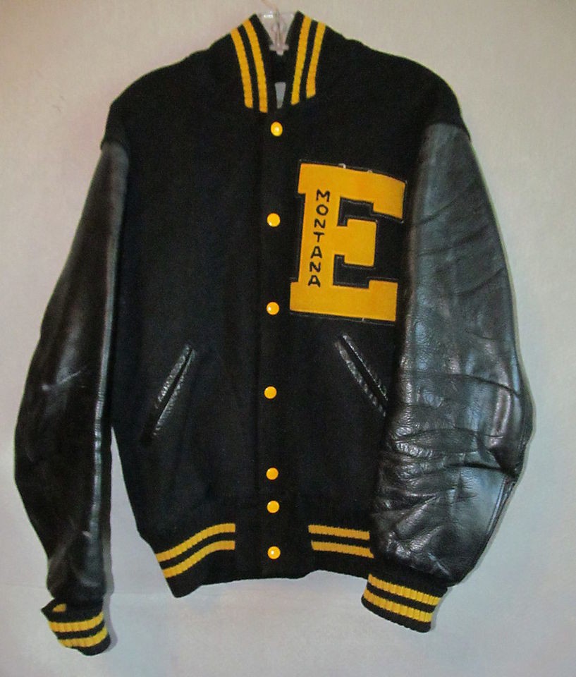 V4418 Vintage Eastern MT College Letter Jacket by Lassley Knitting Co 
