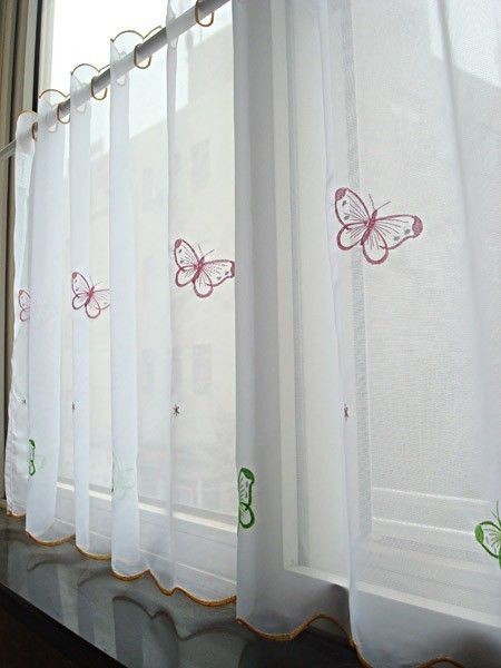 sheer butterfly curtains