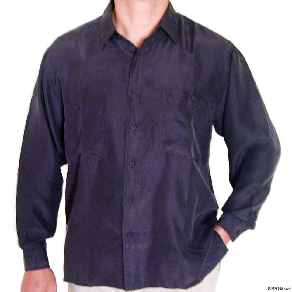 mens silk shirts in Casual Shirts