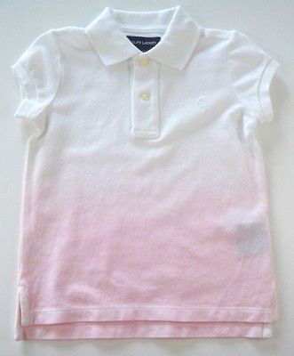 Girls 3 3T RALPH LAUREN Short Sleeve Tie Dye Polo Shirt NWT