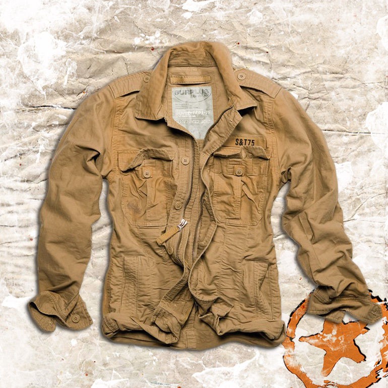   HERITAGE VINTAGE CLASSIC M65 FIELD JACKET COYOTE, RUGGED SUMMER JACKET