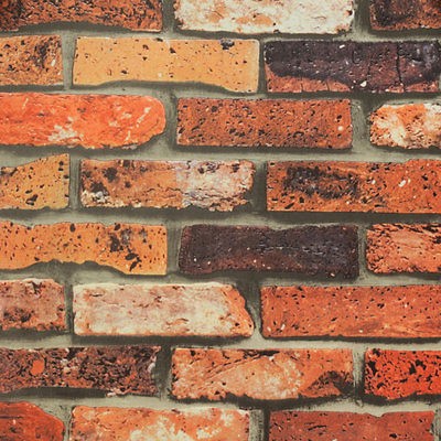 Red Brick Textured for Kitchen/Living Room/Bed Room Vinyl Wallpaper