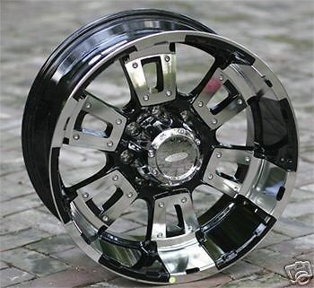 17 inch black DIAMO 17K Wheels Chevy HD Gmc Dodge 8 Lug