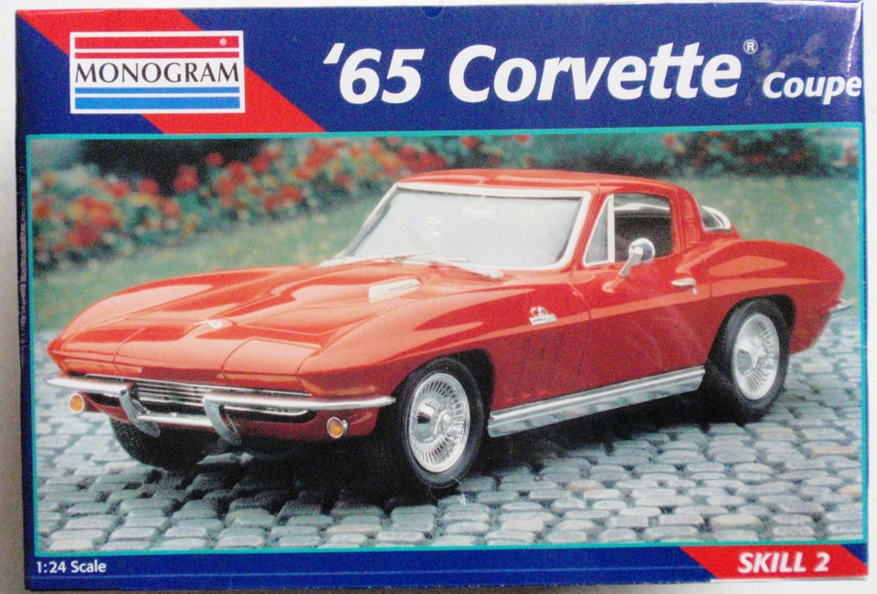 1965 CORVETTE COUPE 1/24 SCALE MONOGRAM 2925 FROM 1995 MODEL KIT CHEVY 