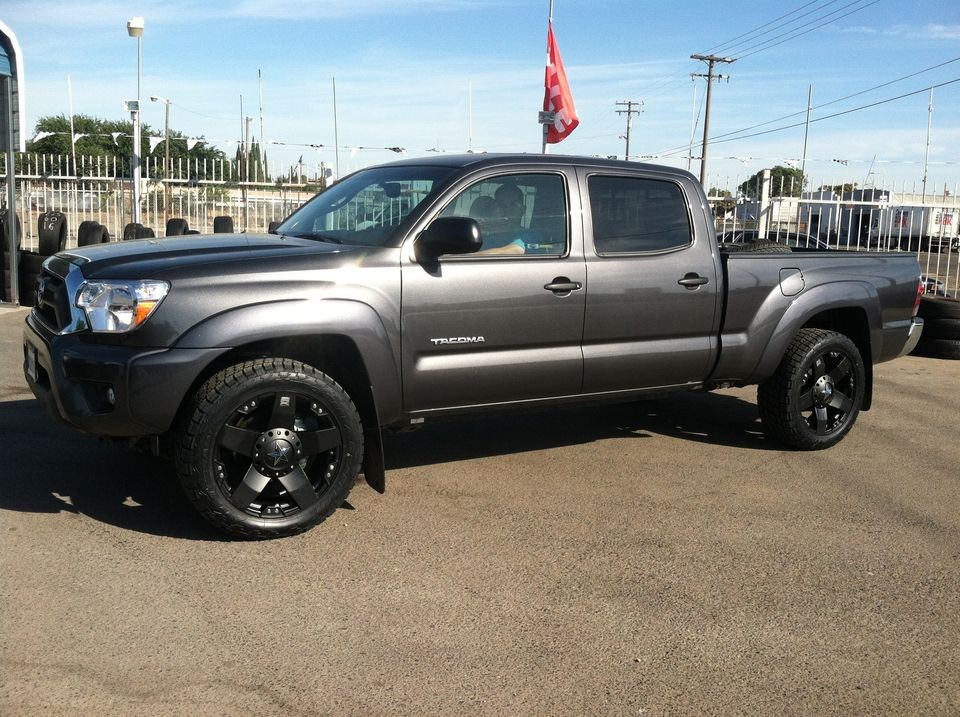 20 BLACK RIMS TIRES 6x139 TOYOTA TACOMA 265 50 20 NITTO TERRA 